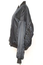 画像2: CIVARIZE / レースアップビッグシルエットMA-1ジャケット 44 ブラック Y-26-01-27-028-GO-CO-YM-ZTC067 (2)