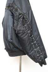 画像4: CIVARIZE / レースアップビッグシルエットMA-1ジャケット 44 ブラック Y-26-01-27-028-GO-CO-YM-ZTC067 (4)