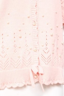 画像5: PINK HOUSE / パール使い透かし柄ニットカーディガン  ピンク Y-26-01-27-029-LO-TO-SA-ZY