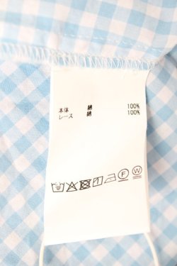 画像7: PINK HOUSE / はしごレース&サテンリボン使いローンブラウス F サックス Y-26-01-27-031-LO-BL-SZ-ZY