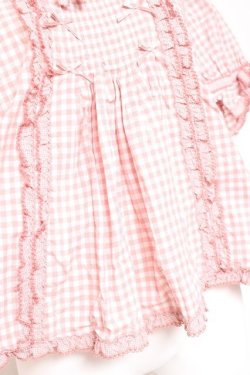 画像7: PINK HOUSE / ギンガムチェックパッチワークフリルブラウス F ピンク Y-26-01-27-032-LO-BL-SZ-ZY