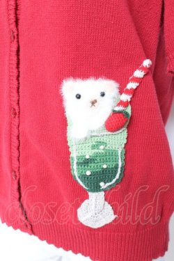 画像5: PINK HOUSE / クリームソーダモチーフニットカーディガン  赤 Y-26-01-27-033-LO-TO-SZ-ZY