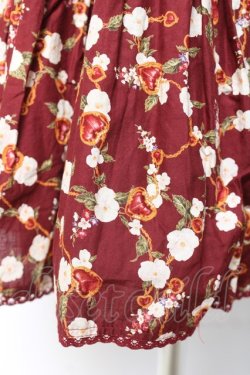 画像7: PINK HOUSE /ハートチェーンフラワーフリルワンピース F ボルドー Y-26-01-27-003-LO-OP-SZ-ZY