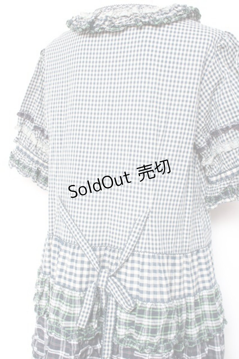 画像4: PINK HOUSE / ギンガムティアードワンピース  グリーン Y-26-01-27-035-LO-OP-SZ-ZS (4)
