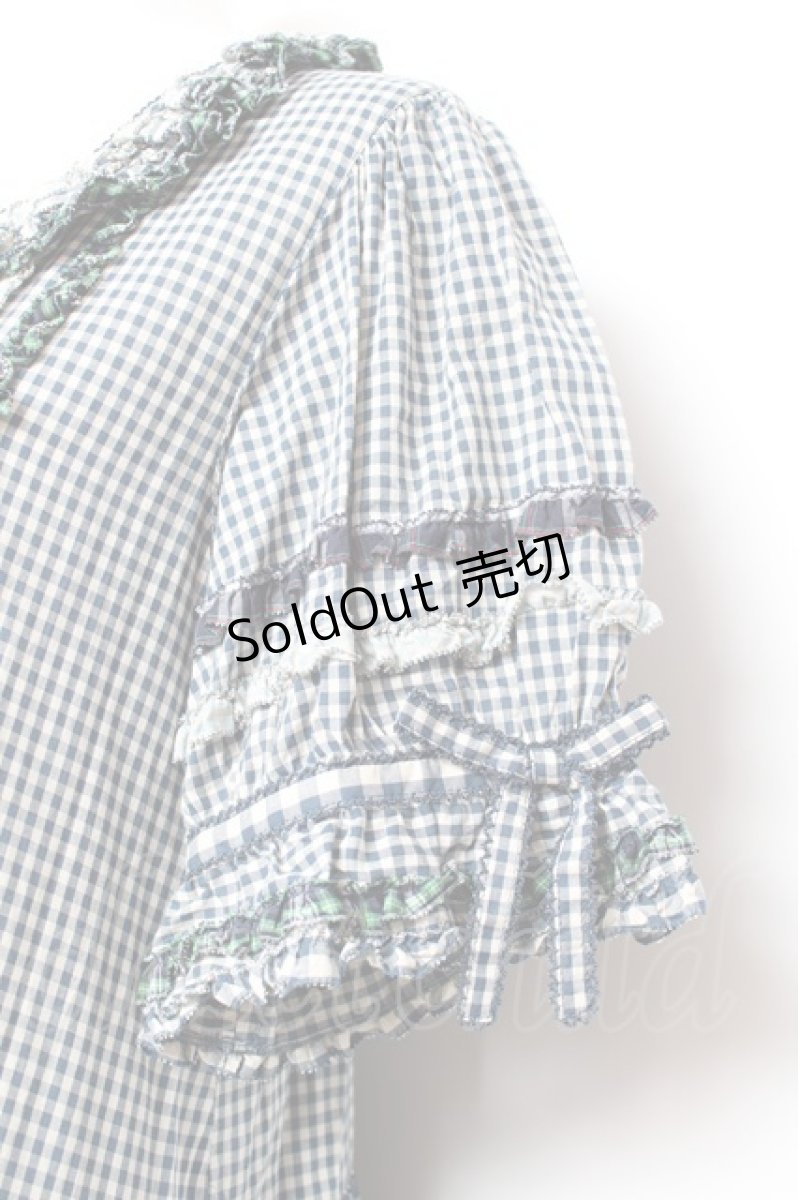 画像5: PINK HOUSE / ギンガムティアードワンピース  グリーン Y-26-01-27-035-LO-OP-SZ-ZS (5)