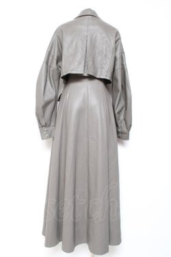画像3: Melt the lady / チェーンレザーライクロングコート F グレー Y-26-01-27-037-PU-CO-SZ-ZY
