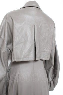 画像4: Melt the lady / チェーンレザーライクロングコート F グレー Y-26-01-27-037-PU-CO-SZ-ZY