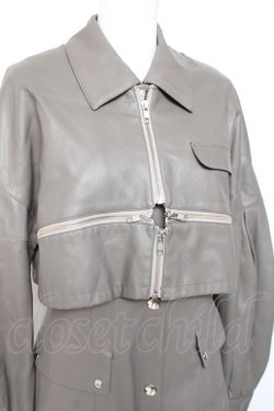 画像5: Melt the lady / チェーンレザーライクロングコート F グレー Y-26-01-27-037-PU-CO-SZ-ZY