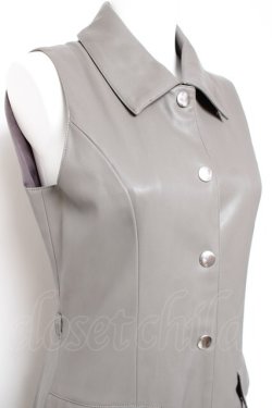 画像7: Melt the lady / チェーンレザーライクロングコート F グレー Y-26-01-27-037-PU-CO-SZ-ZY