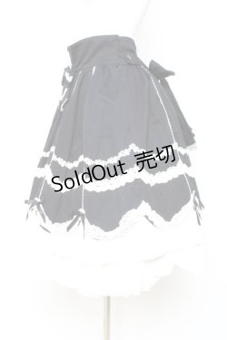画像2: Angelic Pretty / スカラップドーリィスカート  黒×白 Y-26-01-27-038-AP-SK-SZ-ZI