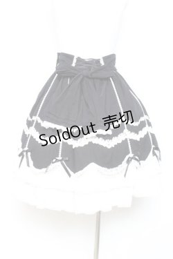 画像3: Angelic Pretty / スカラップドーリィスカート  黒×白 Y-26-01-27-038-AP-SK-SZ-ZI