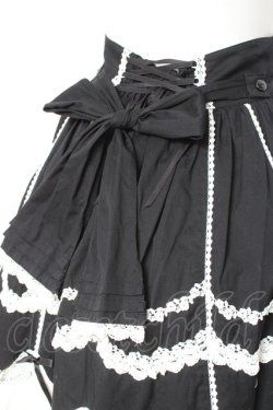 画像4: Angelic Pretty / スカラップドーリィスカート  黒×白 Y-26-01-27-038-AP-SK-SZ-ZY