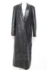 画像1: Melt the lady / leather like trench coat F ブラック Y-26-01-27-039-PU-CO-SZ-ZTC075 (1)