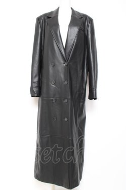 画像1: Melt the lady / leather like trench coat F ブラック Y-26-01-27-039-PU-CO-SZ-ZY