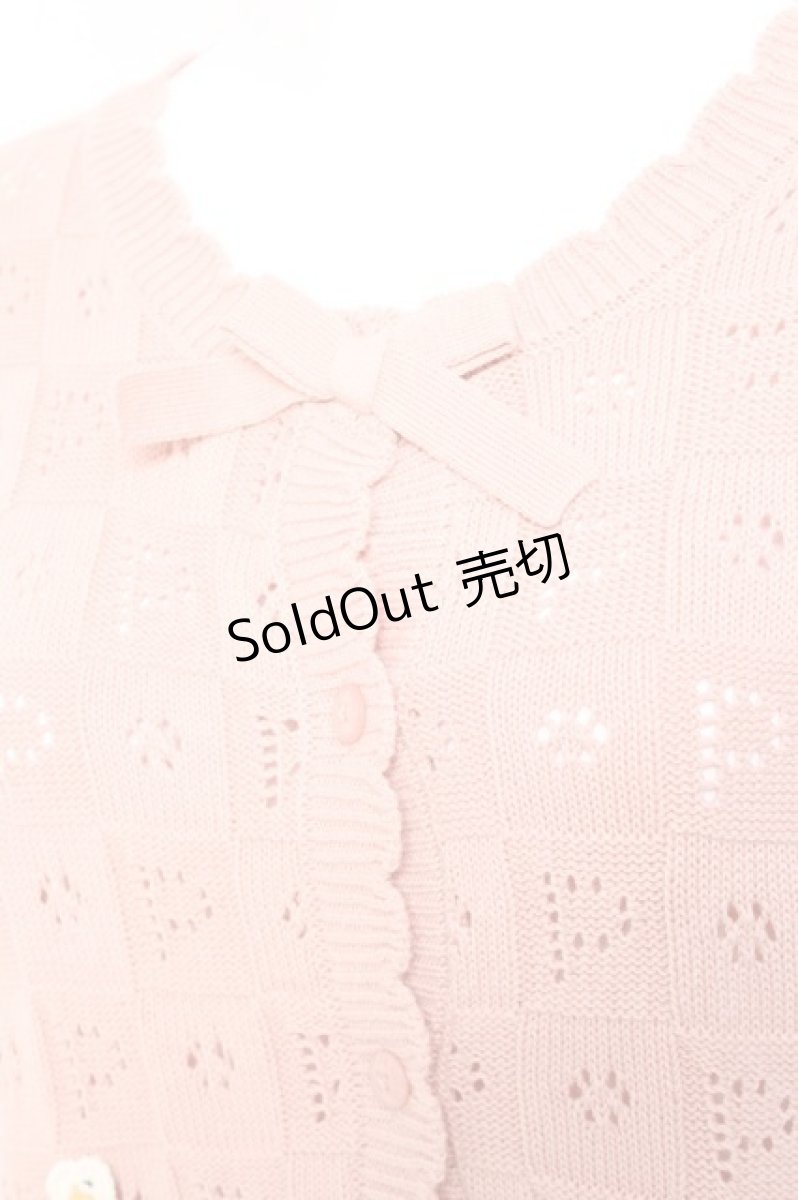 画像6: PINK HOUSE / フラワーバスケットテディ付きカーディガン  ピンク Y-26-01-27-040-LO-TO-SZ-ZY (6)