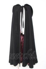 画像1: ATELIER BOZ / フード付きロングマント  ブラック×ワイン Y-26-01-27-042-EL-CO-SZ-ZTC066 (1)