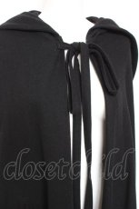 画像4: ATELIER BOZ / フード付きロングマント  ブラック×ワイン Y-26-01-27-042-EL-CO-SZ-ZTC066 (4)