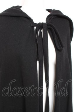 画像4: ATELIER BOZ / フード付きロングマント  ブラック×ワイン Y-26-01-27-042-EL-CO-SZ-ZY