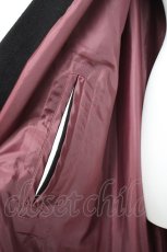 画像5: ATELIER BOZ / フード付きロングマント  ブラック×ワイン Y-26-01-27-042-EL-CO-SZ-ZTC066 (5)