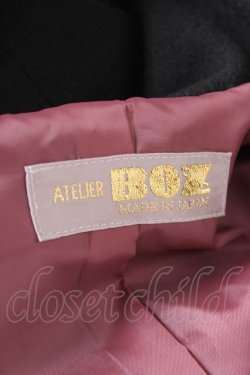 画像6: ATELIER BOZ / フード付きロングマント  ブラック×ワイン Y-26-01-27-042-EL-CO-SZ-ZY