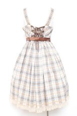 画像3: Angelic Pretty / オリジナルタータンジャンパースカートセット - ベージュ Y-26-01-27-046-AP-OP-SZ-ZT622 (3)