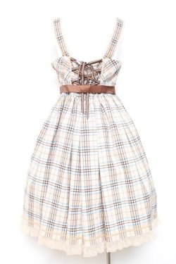 画像3: Angelic Pretty / オリジナルタータンジャンパースカートセット - ベージュ Y-26-01-27-046-AP-OP-SZ-ZY