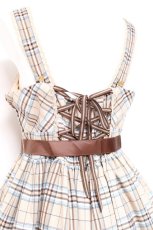 画像4: Angelic Pretty / オリジナルタータンジャンパースカートセット - ベージュ Y-26-01-27-046-AP-OP-SZ-ZT622 (4)