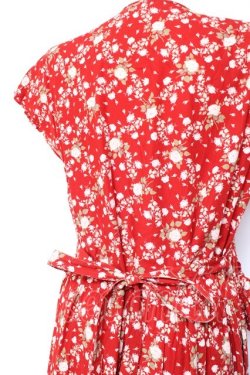 画像4: PINK HOUSE / ローズプリントワンピース  赤 Y-26-01-27-007-LO-OP-SZ-ZY