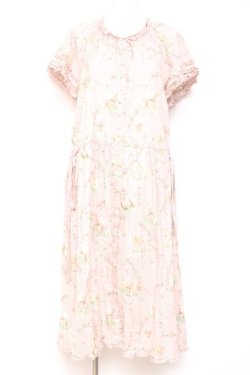 画像1: PINK HOUSE / ひつじプリントミディワンピース  ピンク Y-26-01-27-008-LO-OP-SZ-ZY