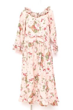 画像1: PINK HOUSE / エターナルローズプリントミディワンピース  ピンク Y-26-01-27-009-LO-OP-SA-ZY