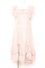 画像1: PINK HOUSE / ローズレース使いローンエプロンドレス  ピンク Y-26-01-27-012-LO-OP-SA-ZS (1)
