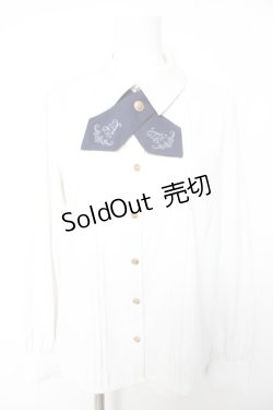 画像1: Amavel / Historical Butler クロスタイブラウス F オフシロ Y-26-01-28-037-CA-BL-SZ-ZY