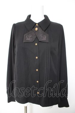 画像1: Amavel / Historical Butler クロスタイブラウス F ブラック Y-26-01-28-038-CA-BL-SZ-ZY