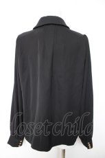 画像2: Amavel / Historical Butler クロスタイブラウス F ブラック Y-26-01-28-038-CA-BL-SZ-ZI (2)
