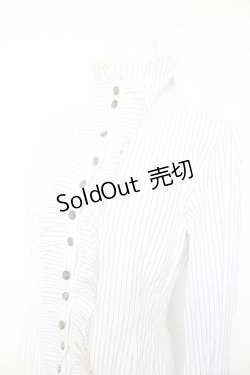 画像3: PUTUMAYO / フリルストライプブラウス M 白 Y-26-01-28-041-PT-BL-SZ-ZY