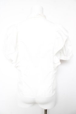 画像2: axes femme POETIQUE / ロゴ刺繍ボウタイブラウス M 白 Y-26-01-28-043-AX-BL-SZ-ZY