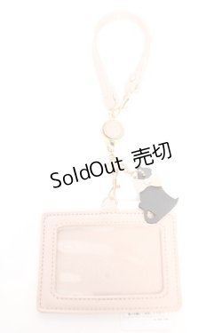 画像1: axes femme / ネコモチーフパスケース  ピンク Y-26-01-28-007-AX-ZA-SZ-ZT0131W