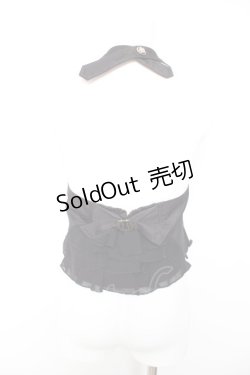 画像2: axes femme POETIQUE / ホルターフリルベスト  黒 Y-26-01-28-046-AX-TO-SZ-ZY