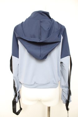 画像2: axes femme POETIQUE / ベルト配色デザインパーカー M サックス Y-26-01-28-049-AX-TO-SZ-ZY