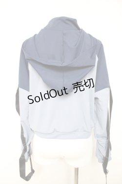 画像2: axes femme POETIQUE / ベルト配色デザインパーカー M サックス Y-26-01-28-049-AX-TO-SZ-ZS