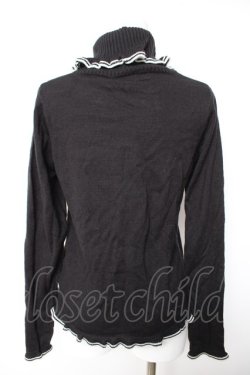 画像2: axes femme POETIQUE / ハート柄タートルニットプルオーバー M 黒 Y-26-01-28-052-AX-TO-SZ-ZY