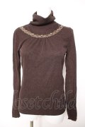 axes femme / パール使いリブタートル M 茶 Y-26-01-28-057-AX-TO-SZ-ZY