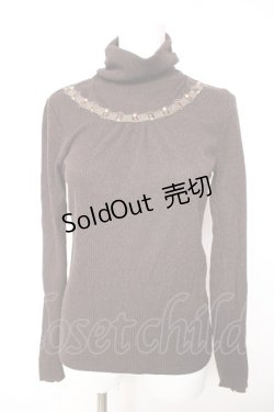 画像1: axes femme / パール使いリブタートル M 茶 Y-26-01-28-057-AX-TO-SZ-ZY