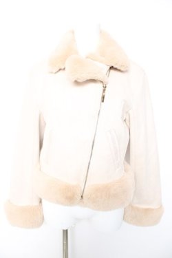 画像1: axes femme / フェイクファーライダース M ベージュ Y-26-01-28-060-AX-JA-SZ-ZY