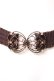 画像1: axes femme / 立体バラクラシカルゴムベルト  茶 Y-26-01-28-010-AX-ZA-SZ-ZY (1)