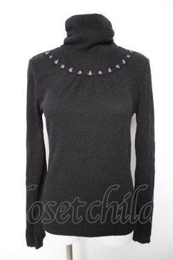 画像1: axes femme / パール使いリブタートル M クロ Y-26-01-28-062-AX-TO-SZ-ZY