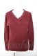 画像1: axes femme / レースVネックニットプル M ワイン Y-26-01-28-063-AX-TO-SZ-ZY (1)