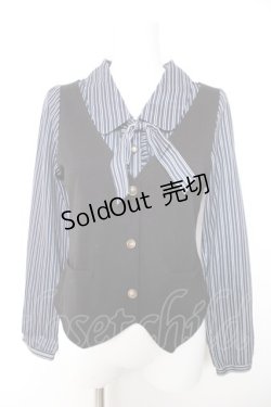 画像1: axes femme / レジメベストドッキングプルオーバー M 黒 Y-26-01-28-065-AX-TO-SZ-ZY