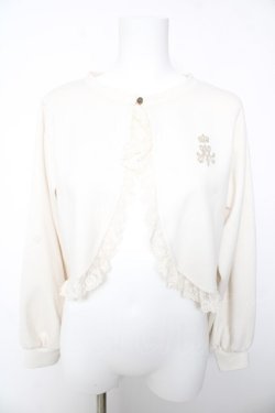 画像1: m petit by misako / MSKバラBフリルボレロ L 中白 Y-26-01-28-068-LO-TO-SZ-ZY