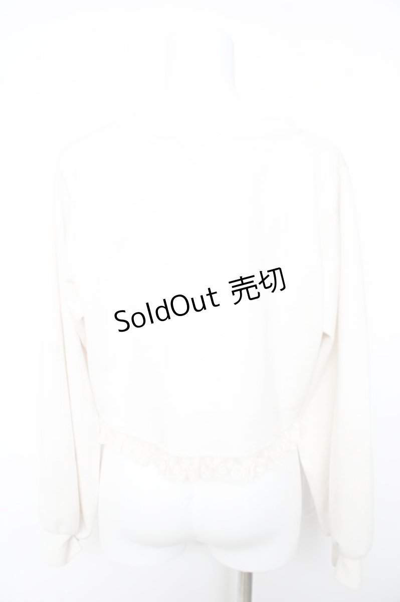 画像2: m petit by misako / MSKバラBフリルボレロ L 中白 Y-26-01-28-068-LO-TO-SZ-ZT542 (2)